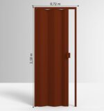 Porta Sanfonada Std Mogno Liso 072x210