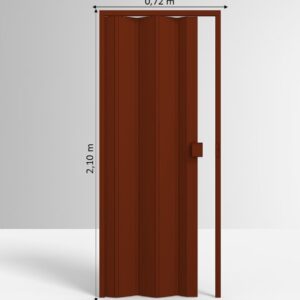 Porta Sanfonada Std Mogno Liso 072x210
