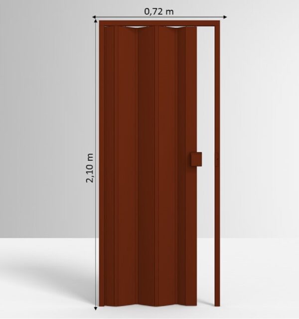 Porta Sanfonada Std Mogno Liso 072x210